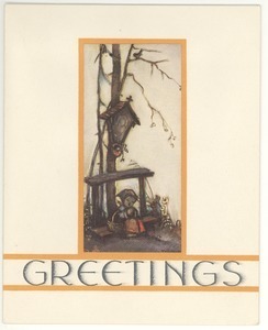 Greeting card from Joseph Langland to Judith G. Wood Langland