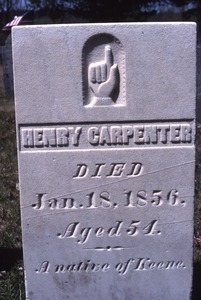 Lyme (New Hampshire) gravestone: Carpenter, Henry (d. 1856)