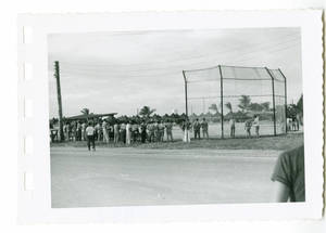 Photograph of a group on a baseball field