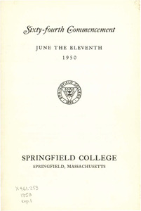 Springfield College Commencement Program (1950)
