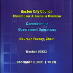Committee on Government Operations hearing recording, December 9, 2005