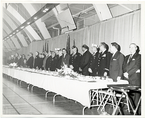 Mayor John F. Collins with several unidentified men