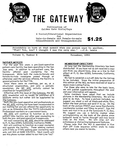 The Gateway Vol. 3 No. 4 (November, 1980)