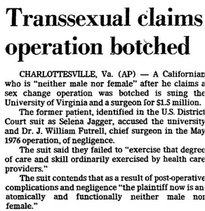 Transsexual Claims Operation Botched