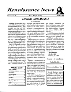 Renaissance News, Vol 7. No. 10 (October 1993)
