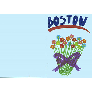 Card to Boston from a student at West Calder High School (Scotland)