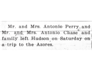 "A Trip to the Azores" - Hudson News-Enterprise article