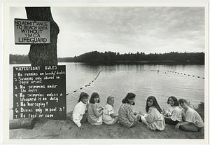 Group of campers at YMCA's Camp Massapoag in Dunstable