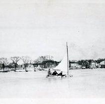 Ice boating at Spy Pond