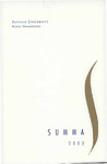 2003 Suffolk University SUMMA Ceremony program