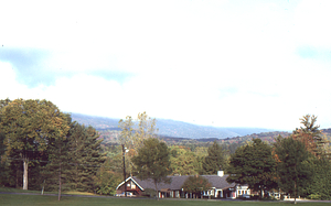 Cloud bank on Taconic Ridge (>1500-foot elevation) seen from southeast corner of North Street and Whitman Street.