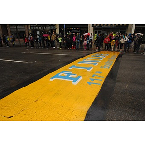 Boston Marathon finish line at "One Run" event in Boston (May 2013)