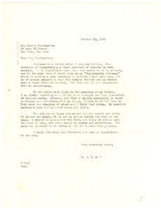 Letter from W. E. B. Du Bois to Morris Pearlmutter