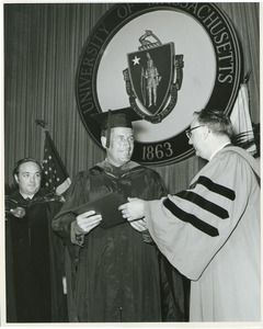 Dick Garber receiving degree at Commencement