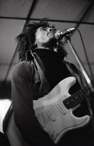 Bob Marley and the Wailers at Paul's Mall: Marley with guitar