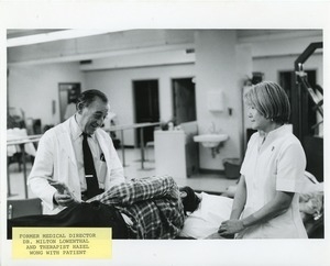 Dr. Milton Lowenthal and therapist Hazel Wong with patient