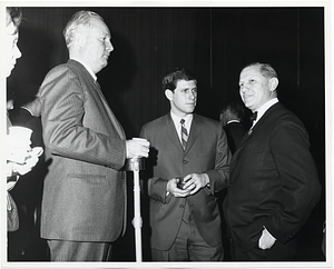 Mayor John F. Collins and Massachusetts Governor John A. Volpe with an unidentified man