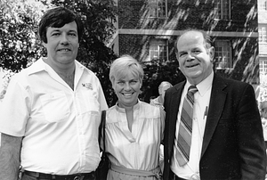 Kathy Flynn with two unidentified men