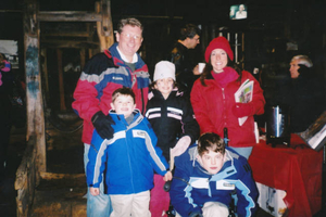 Shea family at holiday in Halifax in blacksmith shop