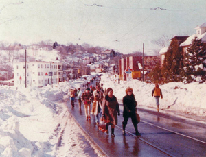 Washington Street near Lake Street, Brighton, week of the blizzard of '78