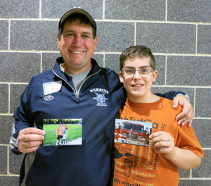 Brian Kane and Hayden Kane at the Wilmington Mass. Memories Road Show