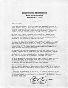 Letter to Dear Colleague from Paul E. Tsongas