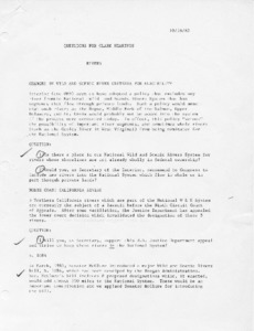 Questions for Clark Hearings: Rivers