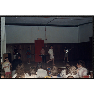 A band performs at the Charlestown Boys and Girls Club Talent Show