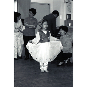 Guests and performer at an event