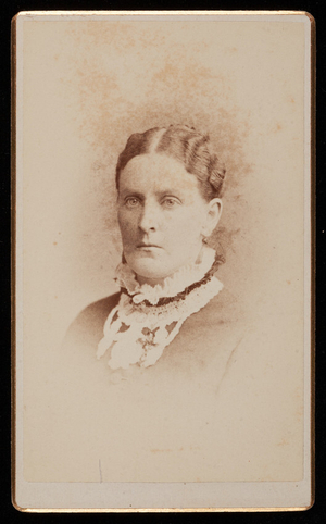 Studio portrait of Mrs. H. U. Brown, Boston, Mass., undated