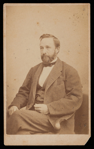 Studio portrait of Joseph Baxter, Boston, Mass., November 30, 1865