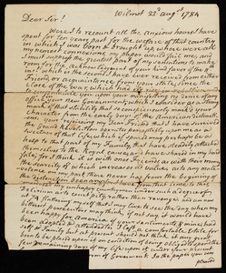 Letter from Jonathan Sayward to an unidentified recipient