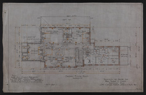 Second Floor Plan, Drawings of House for Mrs. Talbot C. Chase, Brookline, Mass., Oct. 7, 1929