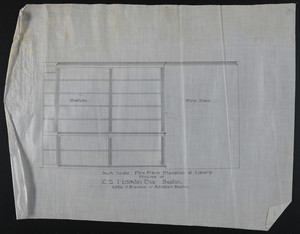 Inch Scale Fire Place Elevation of Library, House of C.S. Hamlin Esq., Boston, undated