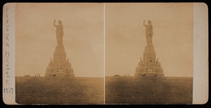 Sterograph: Plymouth Monument and Cape Cod Canal, 1937