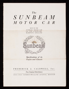 Sunbeam Motor Car, built by The Sunbeam Motor Car Co. Ltd. of Wolverhampton, England