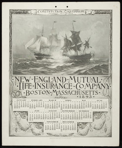 Calendar for New England Mutual Life Insurance Co., Post Office Square, Boston, Mass., 1893