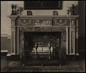 Dining room fireplace and mantel, Harrison Gray Otis House, Cambridge Street, Boston, Mass.