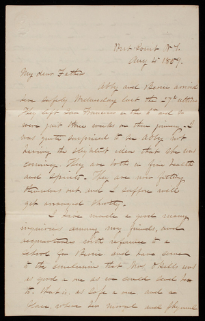 Thomas Lincoln Casey to General Silas Casey, August 4, 1859
