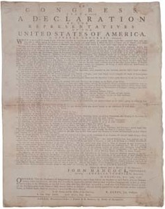 In Congress, July 4, 1776. A Declaration by the Representatives of the United States of America, in General Congress Assembled