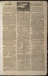 The Boston-Gazette, and Country Journal, 10 June 1765