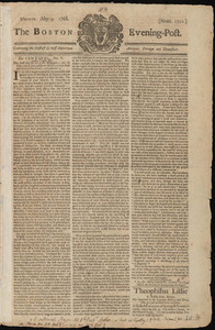 The Boston Evening-Post, 9 May 1768