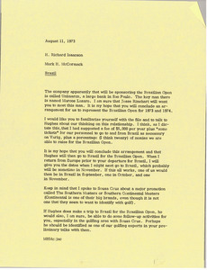 Memorandum from Mark H. McCormack to H. Richard Isaacson