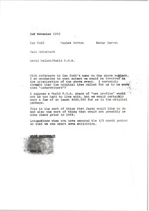 Memorandum from Mark H. McCormack to Ian Todd