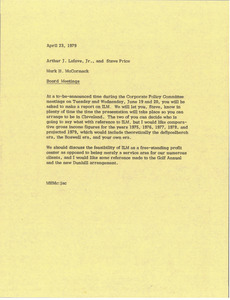 Memorandum from Mark H. McCormack to Arthur J. Lafave and Steve Price