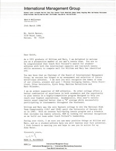 Letter from Mark H. McCormack to Keith Menter