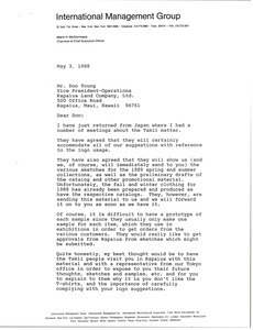 Letter from Mark H. McCormack to Don Young