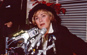 Bella Abzug speaking at the MS magazine office press conference