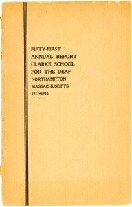 Fifty-First Annual Report of the Clarke School for the Deaf, 1918