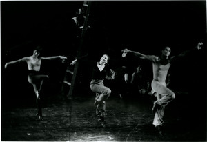 Luxuriation: Richard Jones (l) with two dancers